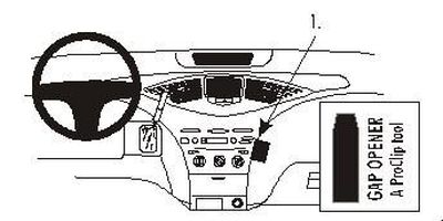 ProClip Uchwyt montażowy Toyota Prius 00-03, Kątowy