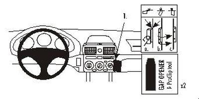 ProClip Uchwyt montażowy Toyota MR2 Spyder 00-05, Kątowy