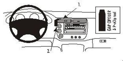 ProClip Uchwyt montażowy Honda Civic 4 Drzwi 01-05/Civic Hybrid 03-05, Wyśrodkowany