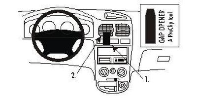 ProClip Monteringsbygel Kia Rio 01-05, centralny