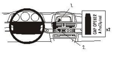 ProClip Monteringsbygel BMW 728-750 E65 02-08, centralny