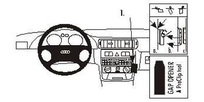 Audi A3 01-02, kątowy, dla modeli bez AC