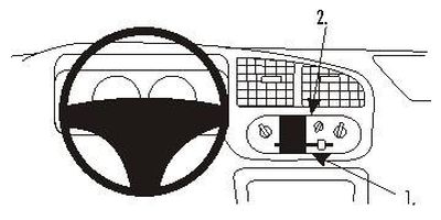 ProClip Monteringsbygel Daihatsu Cuore 01-03/Max 02-07, Wycentrowany