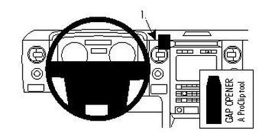 Ford F-Series 150 09-14, Na środku, Srebrny&Panel drewniany