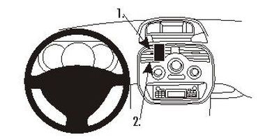 ProClip uchwyt montażowy Renault Kangoo 13-15, wyśrodkowany