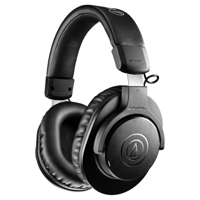 Audio Technica ATH-M20xBT, bezprzewodowe słuchawki nauszne over-ear, czarne
