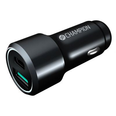 Champion FastCharge ładowarka samochodowa USB-B/C Duo, 43W
