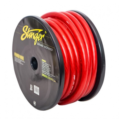 Kabel zasilający Stinger 50mm2 OFC, matowa czerwień, na metry