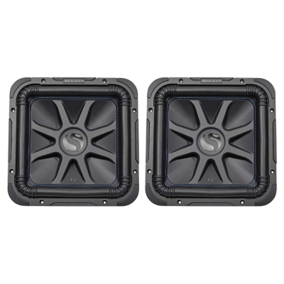 Kicker Solo-Baric L7S124, kwadratowy głośnik niskotonowy 12 cali, 2x4 omy