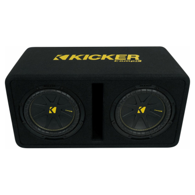 Kicker CompC DCWC102, skrzynia bass-reflex z 2 subwooferami 10-calowymi, 2 Ohm