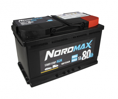Akumulator AGM Nordmax, 80Ah / 12V