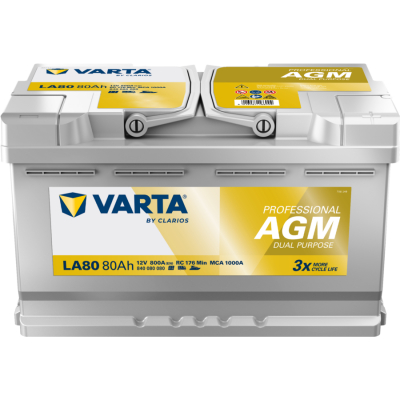 Varta LA80 Dual Purpose AGM 800A 80Ah, akumulator rozruchowy