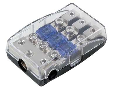 Mini uchwyt bezpiecznika ANL srebrny, 1 x 35 mm² + 2 x 20 mm²