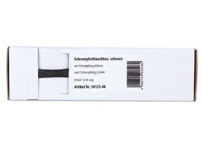Czarna koszulka termokurczliwa 4.8 mm² - 2.4 mm², na metry