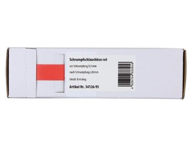 Czerwona koszulka termokurczliwa 9.5 mm - 4.8 mm, na metry