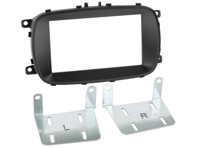 Ramka montażowa 2-DIN Fiat 500X, czarna
