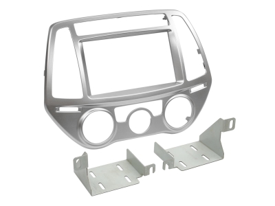 Ramka montażowa 2-DIN Hyundai i20, srebrna