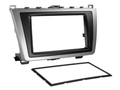 Ramka montażowa 2-DIN Mazda 6, srebrna/czarna