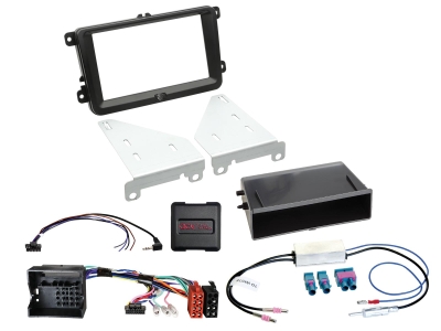 Zestaw instalacyjny 2-DIN z kieszenią na akcesoria Seat/Skoda/VW