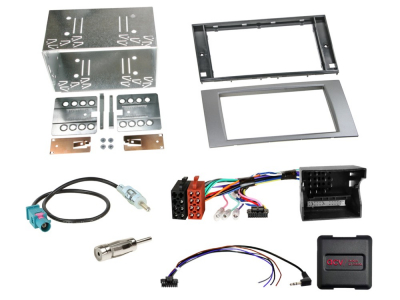 Zestaw 2-DIN Ford srebrny SWC/CAN Bus/adapter antenowy