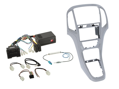 Zestaw instalacyjny ACV 2-DIN Opel Astra J, srebrny platynowy