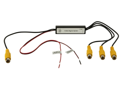 Wzmacniacz i splitter sygnału wideo 1x3 RCA