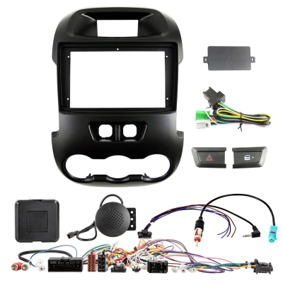 Auto-Connect zestaw instalacyjny do 9-calowego radia samochodowego, Ford Ranger 2012-2016, czarny