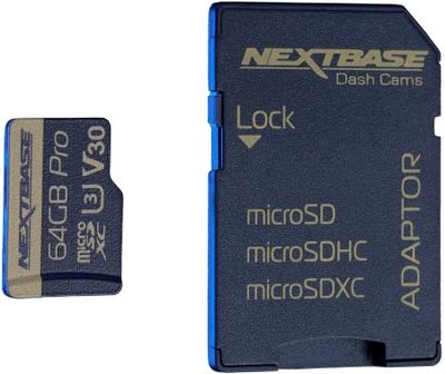 Karta micro SD NextBase 64 GB U3 z adapterem