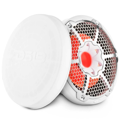 DS18 NXL-10SUB/WH, białe 10-calowe morskie basy z LED, para