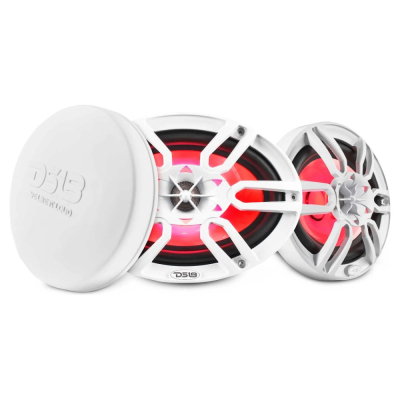 DS18 NXL-69/WH, białe 6x9-calowe głośniki morskie z LED, para