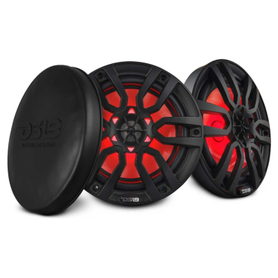 DS18 NXL-8/BK, czarne 8-calowe głośniki morskie z LED, para