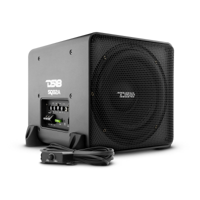 DS18 SQ82A, aktywny 8-calowy subwoofer i bierny radiator