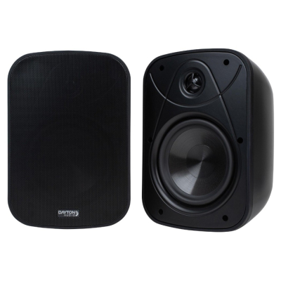 Dayton Audio IO65XP, aktywne 6,5-calowe głośniki zewnętrzne, czarna para