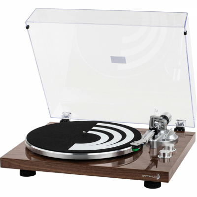 Dayton Audio TT-1BTW, gramofon z BT, USB i wbudowanym RIAA, drewniany