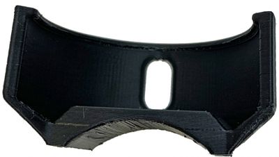 Drukowany 3D slim uchwyt na pudełko na snus do montażu na goleni widelca motocykla (opaski zaciskowe).