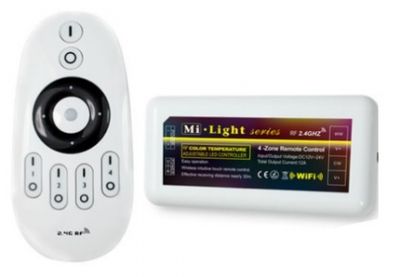 NIZLED pilot zdalnego sterowania i skrzynka sterująca/ściemniacz do taśmy LED białej 12 V