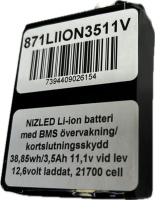 Akumulator Li-ion 12,6 V (11,1) 3,5 Ah z BMS, (akumulator do lampy E30 (E30F))