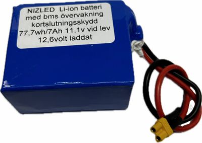 Akumulator Li-ion 12,6 (11,1) V 7 Ah z BMS, (akumulator do lampy E30)