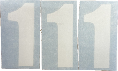 Nizled naklejka z numerem biały 1 10x5cm