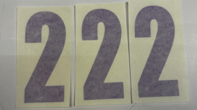 Nizled naklejka z numerem czarny 2 10x5cm