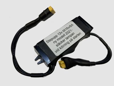 Przetwornica step-up 12 do 16volt/6amp do 2xE40F w obudowie motocykla