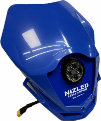 TM Racing 2015-2019, niebieska, zimna biel 1xR40D1 (40 W) osłona lampy