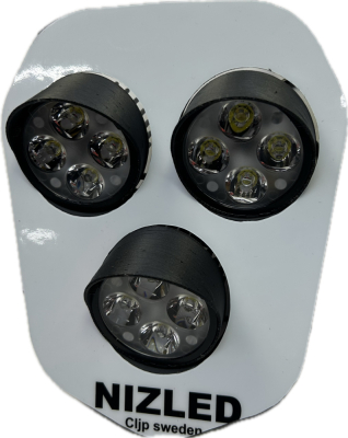 Potrójne światło ciepła biel 120 W Triumph 2024-, biała naklejka, 3xE405k NIZLED