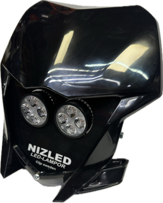 Podwójna osłona lampy zimna biel 80w Yamaha WR 2019-2026, czarny, 2xE406k