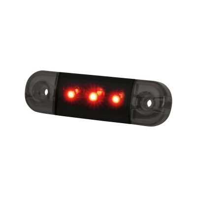 Strands Dark Knight Slim światło pozycyjne 3 LED, czerwone LED, przezroczyste szkło