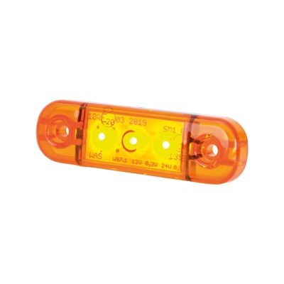 Strands lampka obrysowa Slim pomarańczowa 3 LED, 9-36V IP68. Z homologacją E.