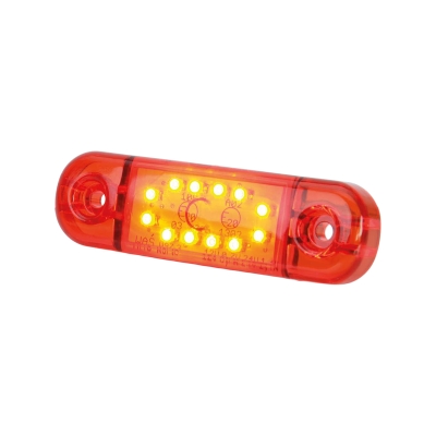 Strands światło pozycyjne czerwone Slim 12 LED, 9-36V IP68. Z homologacją E.