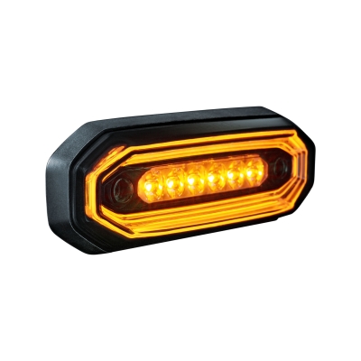 Strands FOR9T Aura światło ostrzegawcze, 6 LED, bursztynowy, ciemna soczewka