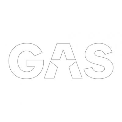 Naklejka GAS 45x15.5cm, biała