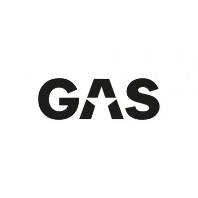Naklejka GAS 16x5.5cm, czarna